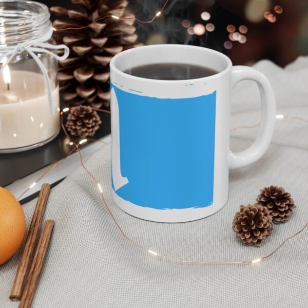 Blue H Ceramic Coffee Cups, 11oz, 15oz - Image 4