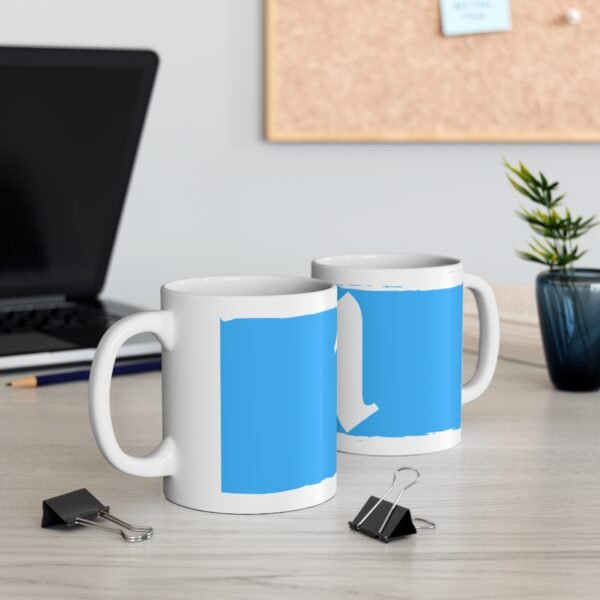 Blue H Ceramic Coffee Cups, 11oz, 15oz - Image 5