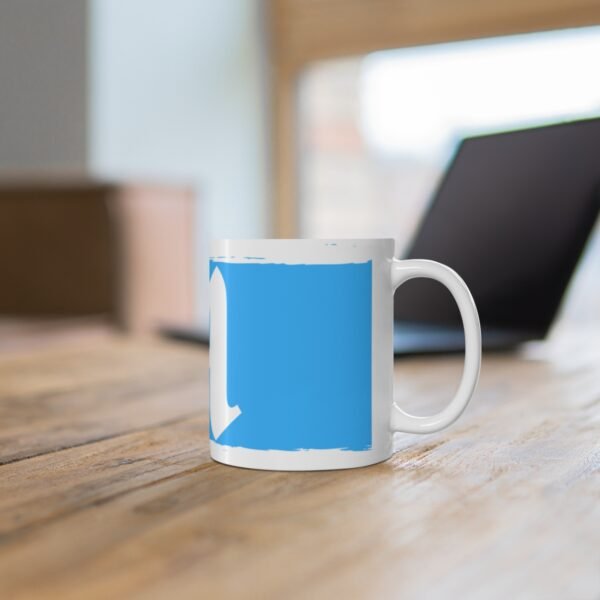 Blue H Ceramic Coffee Cups, 11oz, 15oz - Image 6