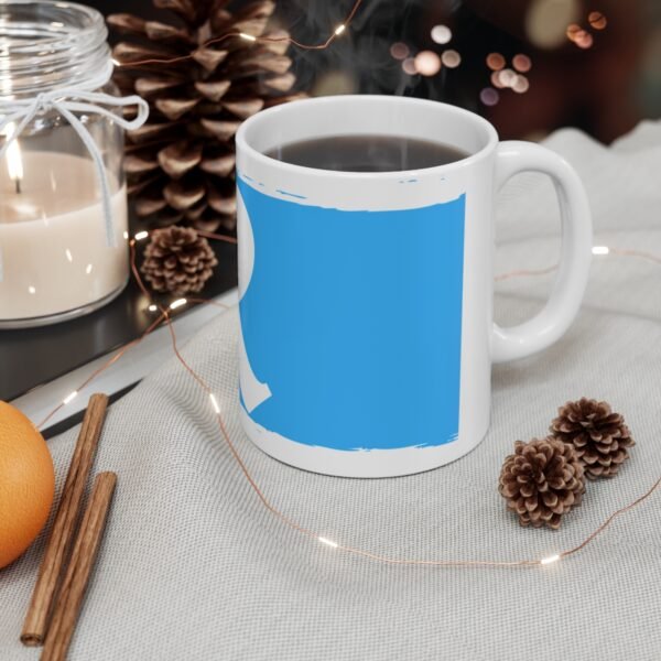 Blue R Ceramic Coffee Cups, 11oz, 15oz - Image 4