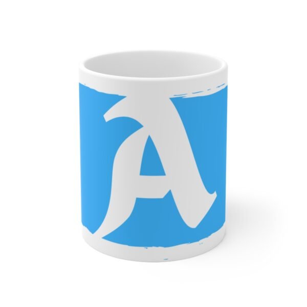 Blue A Ceramic Coffee Cups, 11oz, 15oz