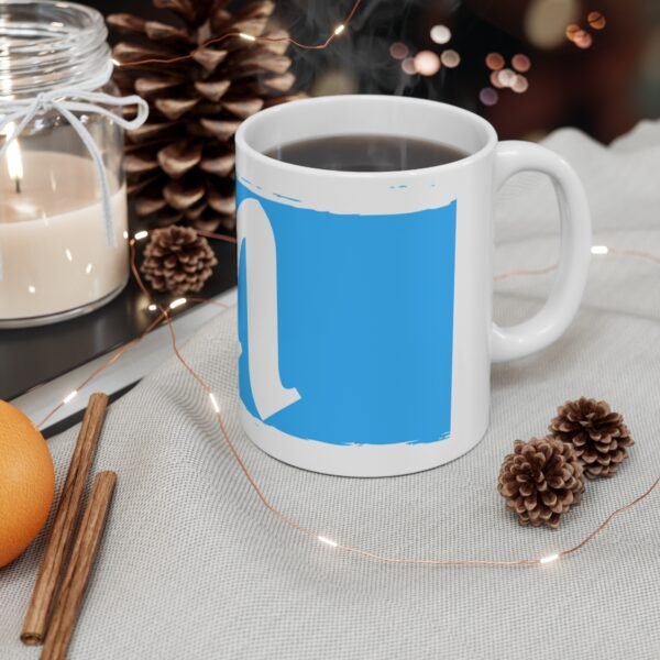 Blue M Ceramic Coffee Cups, 11oz, 15oz - Image 4