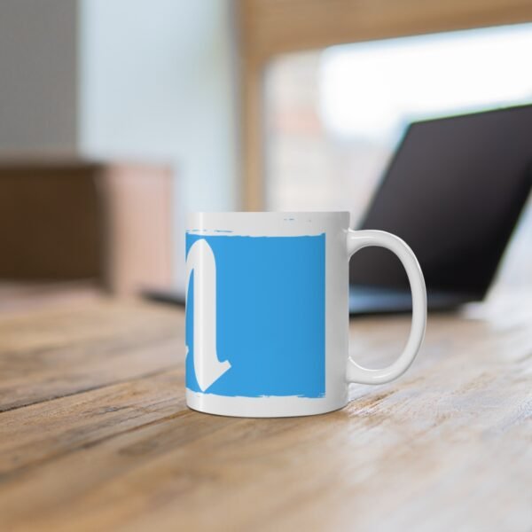 Blue M Ceramic Coffee Cups, 11oz, 15oz - Image 6