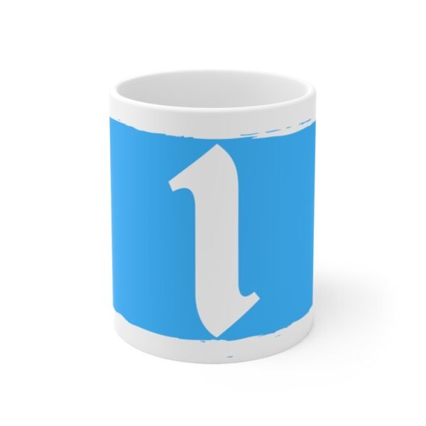 Blue I Ceramic Coffee Cups, 11oz, 15oz