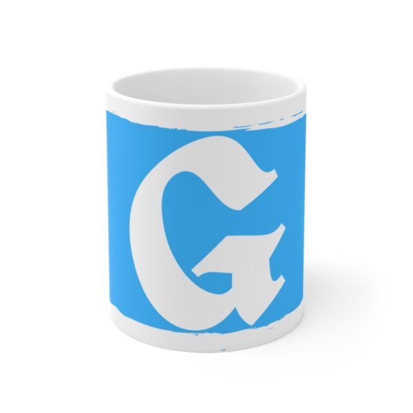 Blue G Ceramic Coffee Cups, 11oz, 15oz