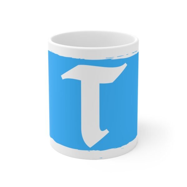 Blue T Ceramic Coffee Cups, 11oz, 15oz