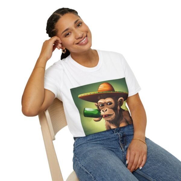 Drunken Monkey Unisex Softstyle T-Shirt - Image 23