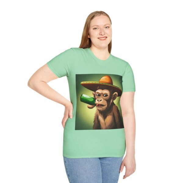 Drunken Monkey Unisex Softstyle T-Shirt - Image 66