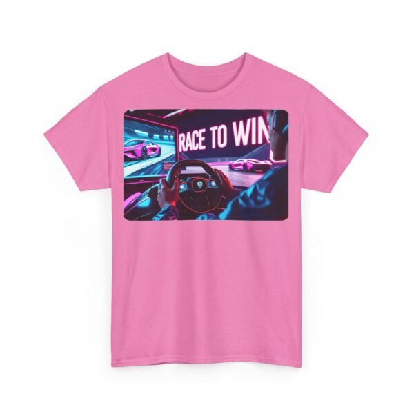 Racing SIM Inspired Unisex T-shirt, Race to Win Design (Front) - Image 43