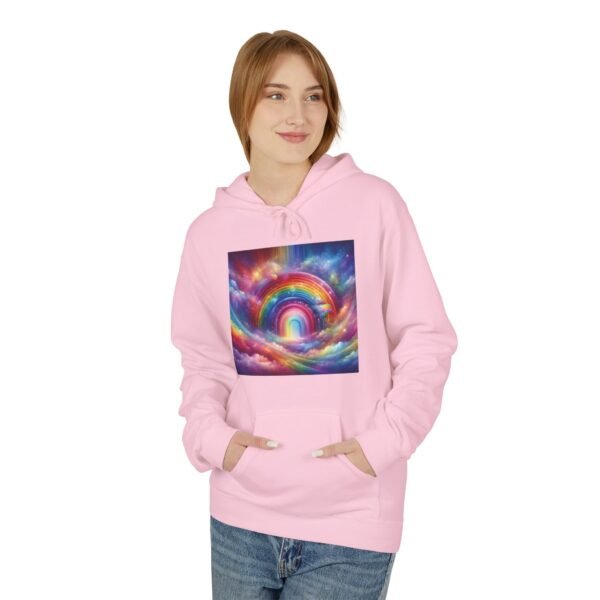 Rainbow Dreams Cozy Fleece Hoodie | Unisex Softstyle Sweatshirt, Gift For Her, Fashion Hoodie, Relaxing Wear, Unique Artwork - Image 33
