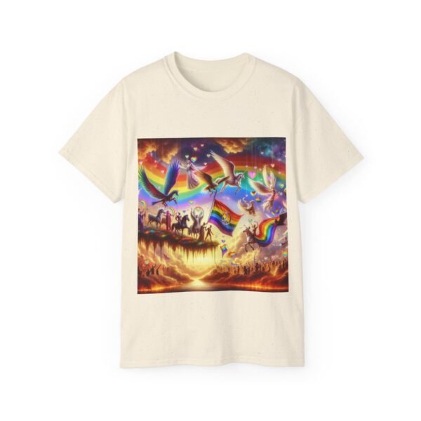 Colorful Rainbow Fantasy Tee, Unisex T-Shirt for Summer, LGBTQ Pride Apparel, Gift for Unicorn Lovers, Festival Fashion - Image 29