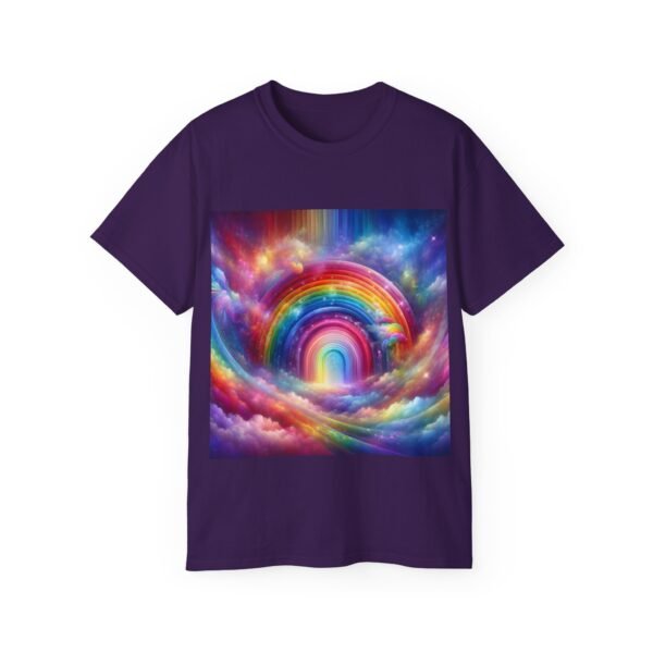 Colorful Rainbow Clouds Unisex Cotton Tee, Vibrant Graphic Tee, Casual Wear, Gift for Friends, Summer Vibes, Festival Shirt - Image 60