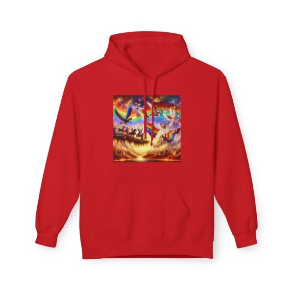 Vibrant Rainbow Fleece Hoodie, Cozy Unisex Sweatshirt, Festival Apparel, Perfect for Gifting, Colorful Graphic Hoodie - Image 39