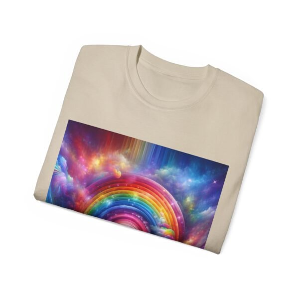 Colorful Rainbow Clouds Unisex Cotton Tee, Vibrant Graphic Tee, Casual Wear, Gift for Friends, Summer Vibes, Festival Shirt - Image 15