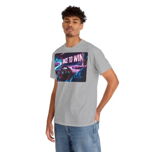 Racing SIM Inspired Unisex T-shirt, Race to Win Design (Front) - Image 20