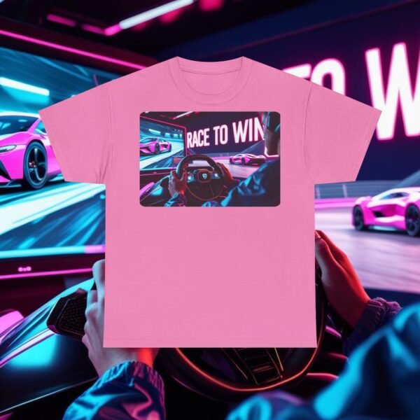 Racing SIM Inspired Unisex T-shirt, Race to Win Design (Front) - Image 41