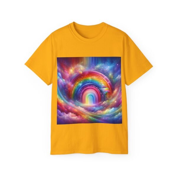 Colorful Rainbow Clouds Unisex Cotton Tee, Vibrant Graphic Tee, Casual Wear, Gift for Friends, Summer Vibes, Festival Shirt - Image 20
