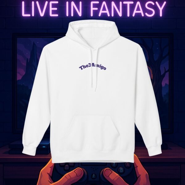 Fantasy Portal Gamer Fleece Hoodie - Escape Reality, Live in Fantasy - Image 2