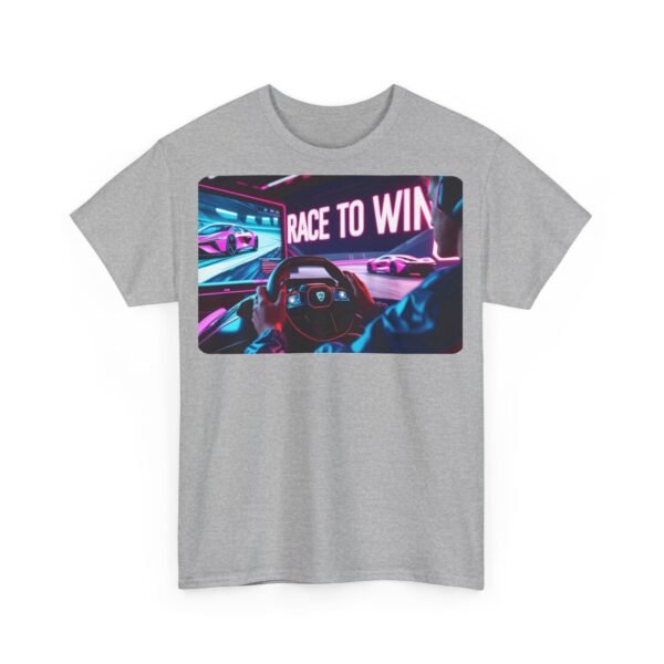Racing SIM Inspired Unisex T-shirt, Race to Win Design (Front) - Image 18