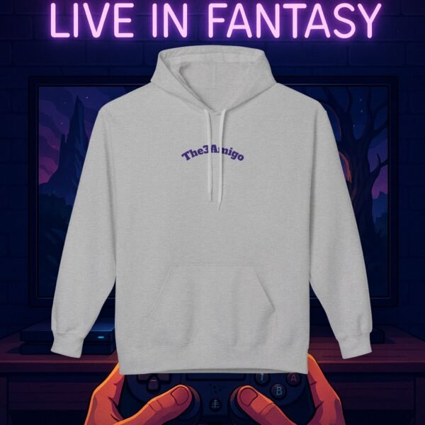Fantasy Portal Gamer Fleece Hoodie - Escape Reality, Live in Fantasy - Image 9
