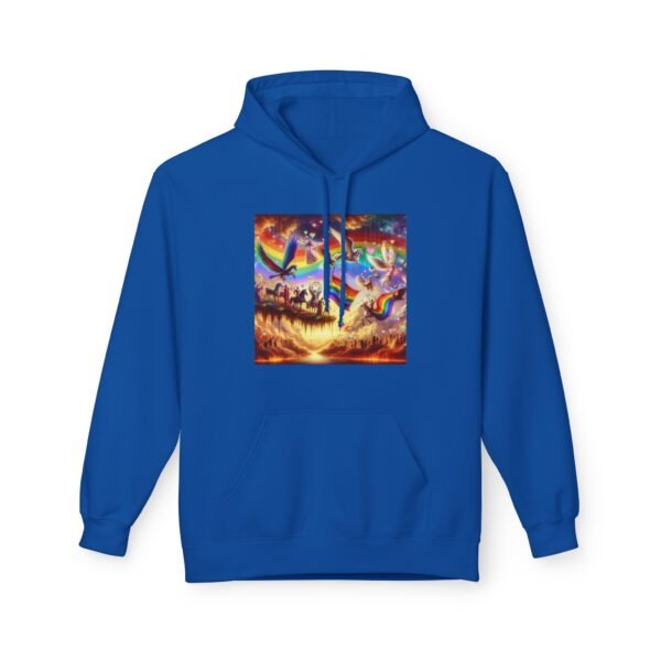 Vibrant Rainbow Fleece Hoodie, Cozy Unisex Sweatshirt, Festival Apparel, Perfect for Gifting, Colorful Graphic Hoodie - Image 27