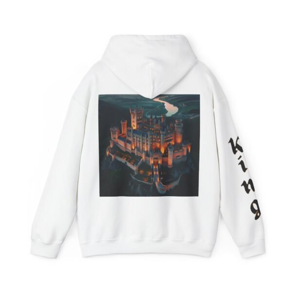 Unisex Heavy Blend™ KING (Graphic/Black on sleeve) hoodie. - Image 3