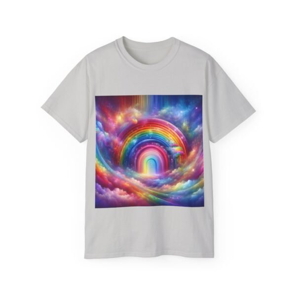Colorful Rainbow Clouds Unisex Cotton Tee, Vibrant Graphic Tee, Casual Wear, Gift for Friends, Summer Vibes, Festival Shirt - Image 16