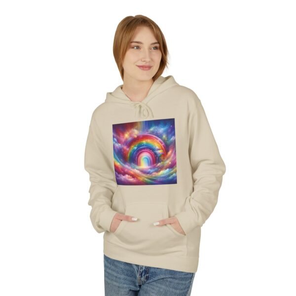 Rainbow Dreams Cozy Fleece Hoodie | Unisex Softstyle Sweatshirt, Gift For Her, Fashion Hoodie, Relaxing Wear, Unique Artwork - Image 17