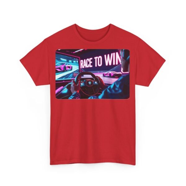 Racing SIM Inspired Unisex T-shirt, Race to Win Design (Front) - Image 48