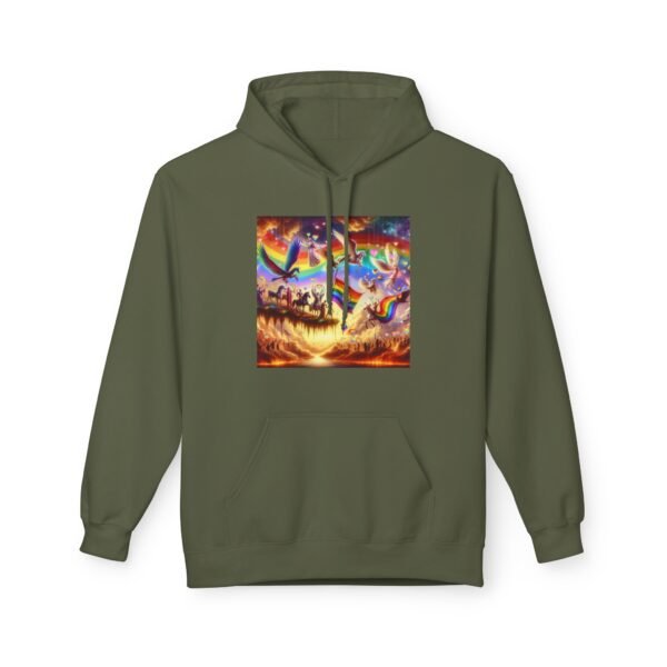 Vibrant Rainbow Fleece Hoodie, Cozy Unisex Sweatshirt, Festival Apparel, Perfect for Gifting, Colorful Graphic Hoodie - Image 23