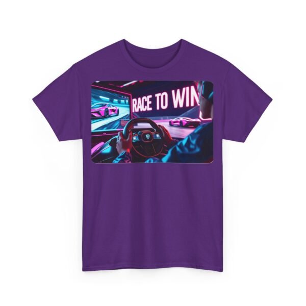 Racing SIM Inspired Unisex T-shirt, Race to Win Design (Front) - Image 4