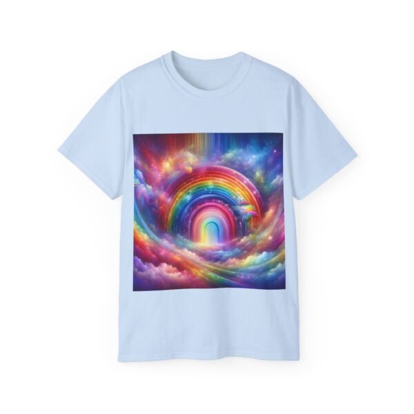 Colorful Rainbow Clouds Unisex Cotton Tee, Vibrant Graphic Tee, Casual Wear, Gift for Friends, Summer Vibes, Festival Shirt - Image 44