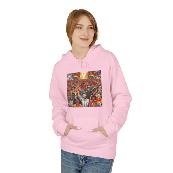 Pride Celebration Hoodie, Unisex Midweight Fleece, LGBTQ+ Apparel, Soft Cozy Sweatshirt, Rainbow Graphic, Equality Gift - Image 39