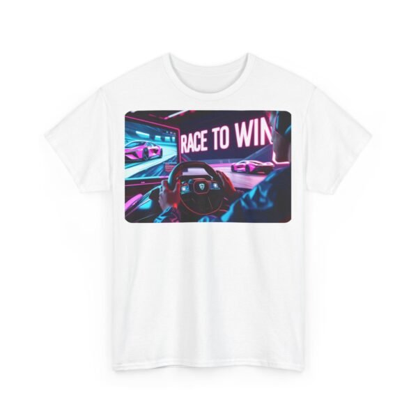 Racing SIM Inspired Unisex T-shirt, Race to Win Design (Front) - Image 8