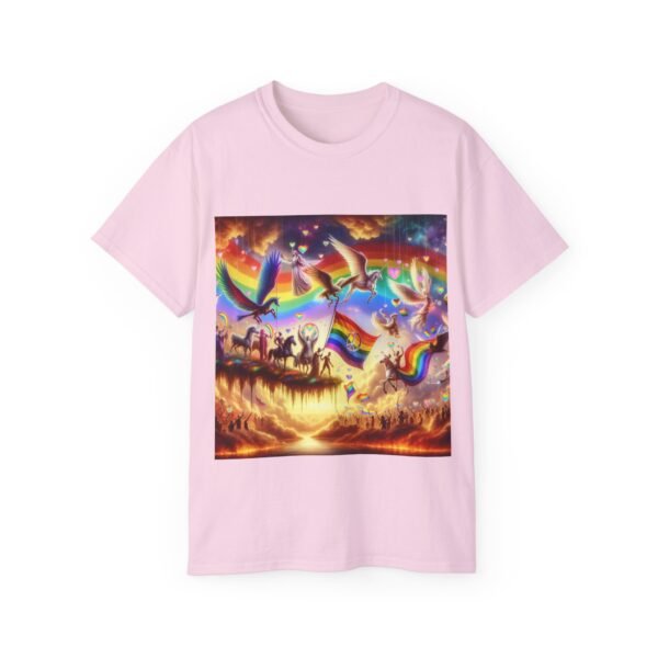Colorful Rainbow Fantasy Tee, Unisex T-Shirt for Summer, LGBTQ Pride Apparel, Gift for Unicorn Lovers, Festival Fashion - Image 2