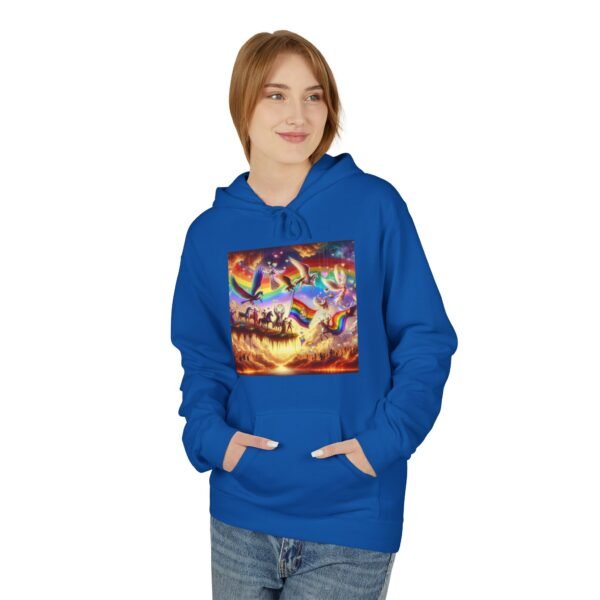Vibrant Rainbow Fleece Hoodie, Cozy Unisex Sweatshirt, Festival Apparel, Perfect for Gifting, Colorful Graphic Hoodie - Image 29