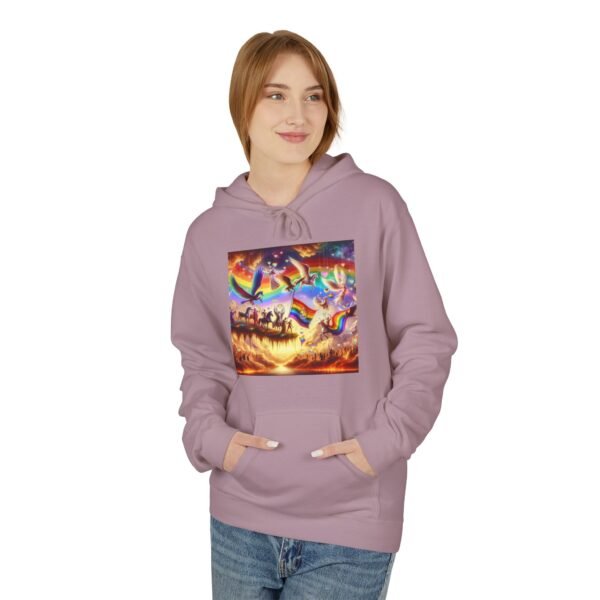 Vibrant Rainbow Fleece Hoodie, Cozy Unisex Sweatshirt, Festival Apparel, Perfect for Gifting, Colorful Graphic Hoodie - Image 37