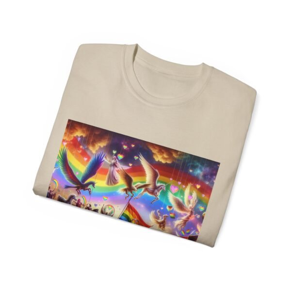Colorful Rainbow Fantasy Tee, Unisex T-Shirt for Summer, LGBTQ Pride Apparel, Gift for Unicorn Lovers, Festival Fashion - Image 16