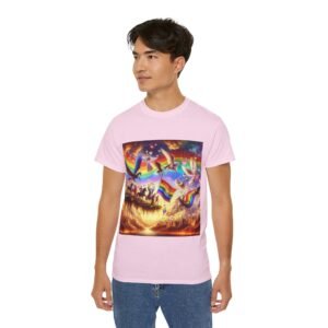 Colorful Rainbow Fantasy Tee, Unisex T-Shirt for Summer, LGBTQ Pride Apparel, Gift for Unicorn Lovers, Festival Fashion