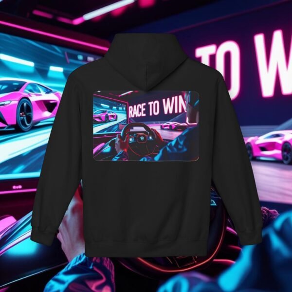 Racing SIM Inspired Unisex Hoodie, Race to Win Design - Image 6