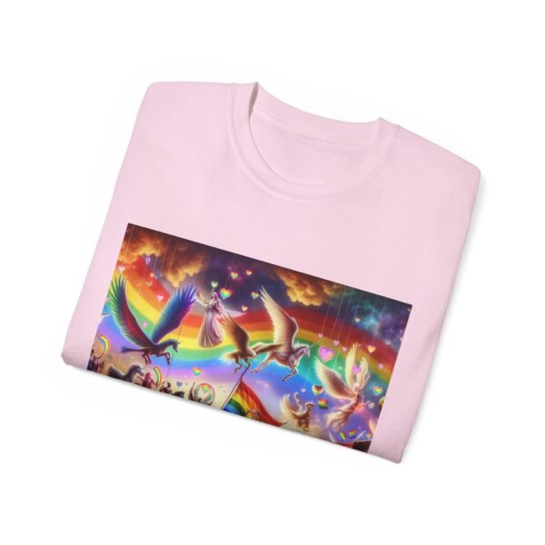 Colorful Rainbow Fantasy Tee, Unisex T-Shirt for Summer, LGBTQ Pride Apparel, Gift for Unicorn Lovers, Festival Fashion - Image 5