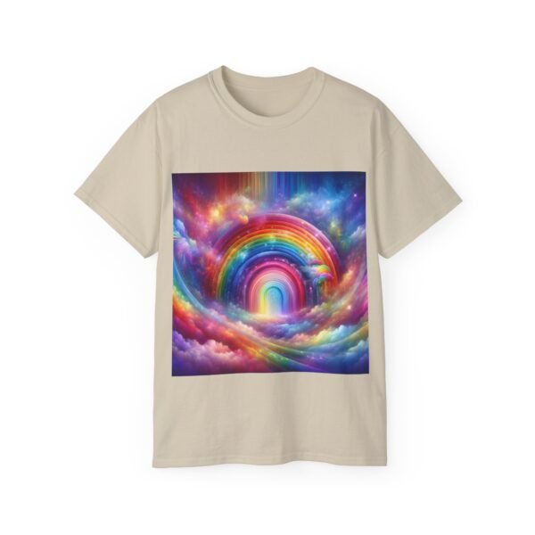 Colorful Rainbow Clouds Unisex Cotton Tee, Vibrant Graphic Tee, Casual Wear, Gift for Friends, Summer Vibes, Festival Shirt - Image 12