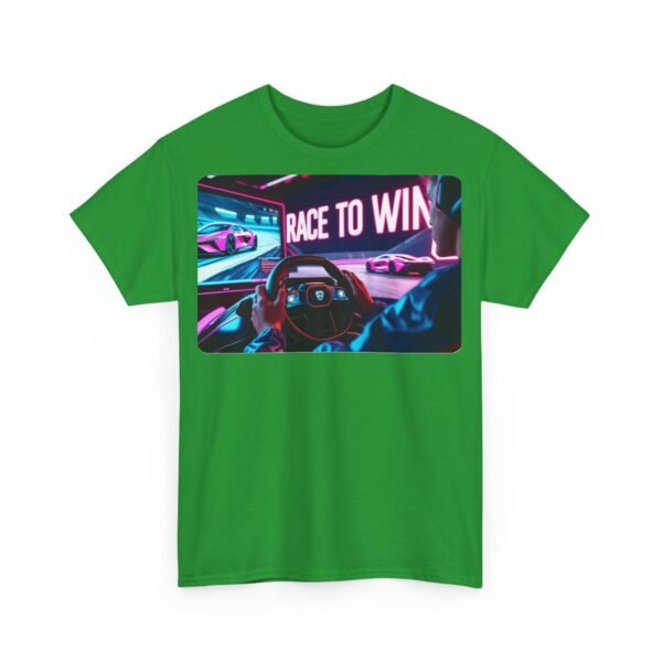 Racing SIM Inspired Unisex T-shirt, Race to Win Design (Front) - Image 28