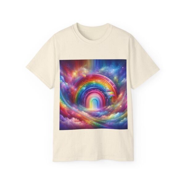 Colorful Rainbow Clouds Unisex Cotton Tee, Vibrant Graphic Tee, Casual Wear, Gift for Friends, Summer Vibes, Festival Shirt - Image 28
