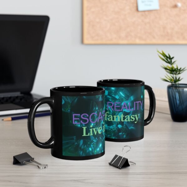 Escape Reality Black Mug - Image 5