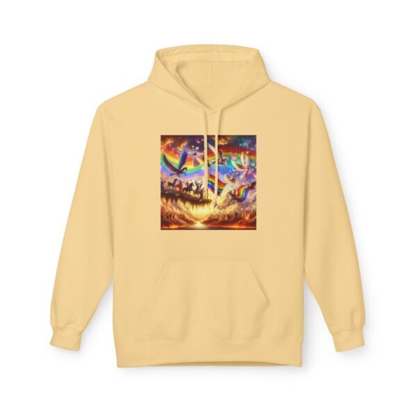 Vibrant Rainbow Fleece Hoodie, Cozy Unisex Sweatshirt, Festival Apparel, Perfect for Gifting, Colorful Graphic Hoodie - Image 19
