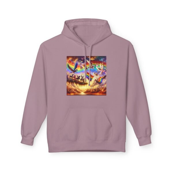 Vibrant Rainbow Fleece Hoodie, Cozy Unisex Sweatshirt, Festival Apparel, Perfect for Gifting, Colorful Graphic Hoodie - Image 35