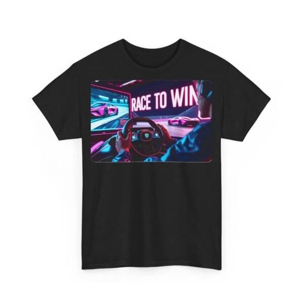Racing SIM Inspired Unisex T-shirt, Race to Win Design (Front) - Image 13