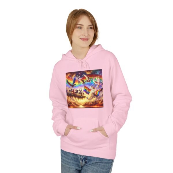 Vibrant Rainbow Fleece Hoodie, Cozy Unisex Sweatshirt, Festival Apparel, Perfect for Gifting, Colorful Graphic Hoodie - Image 33