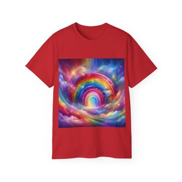 Colorful Rainbow Clouds Unisex Cotton Tee, Vibrant Graphic Tee, Casual Wear, Gift for Friends, Summer Vibes, Festival Shirt - Image 68